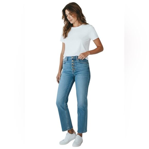 Lauren Ralph Lauren Women’s Jeans High Rise Button fly Blue Size 10 NWT - Picture 7 of 15